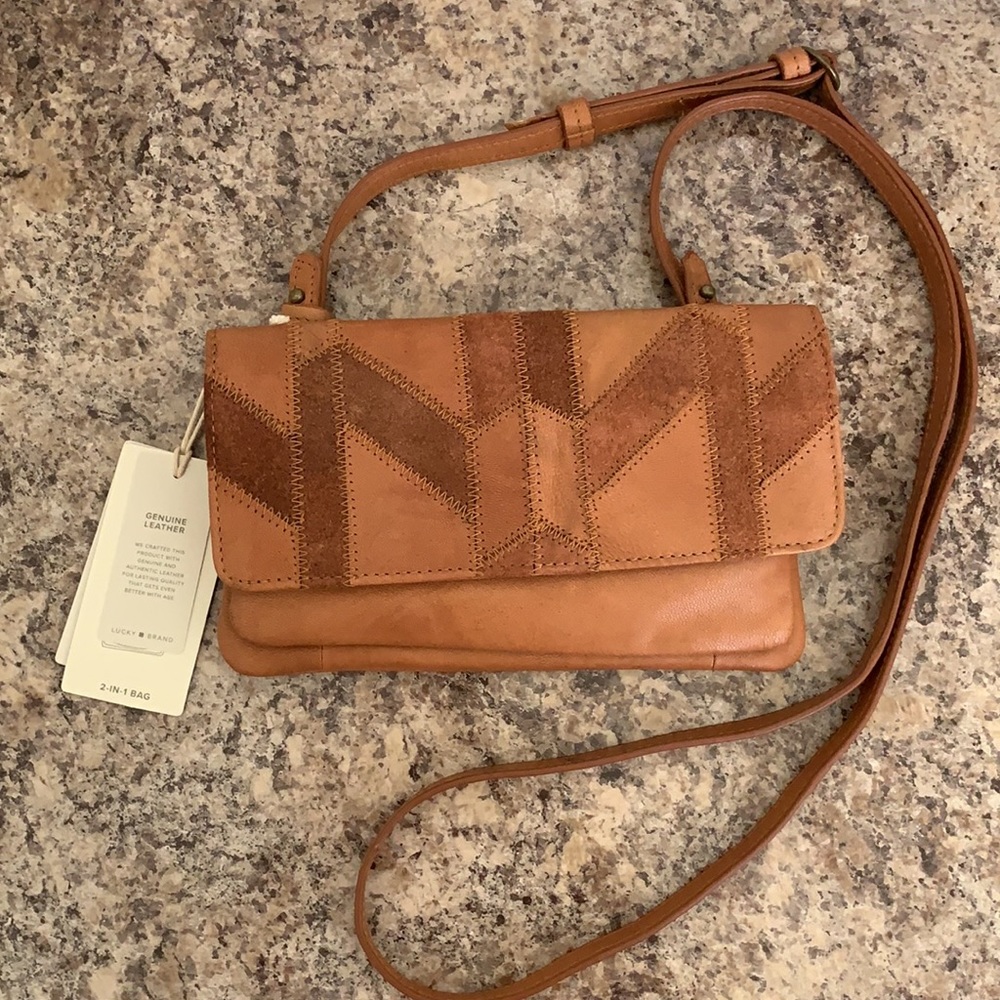 Lucky Brand Genuine Leather Crossbody / Wallet